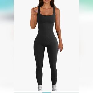 Women's yoga ribbed tank top romper